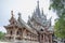 September 14, 2014. The True temple is one of the greatest examples of wooden construction in Pattaya, Thailand. September