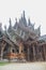 September 14, 2014. The True temple is one of the greatest examples of wooden construction in Pattaya, Thailand. September