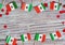 September 16. Independence day Mexico, the concept of independence , patriotism and freedom. Mini paper flags with white, green,