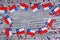 September 18, happy independence day of Chile. memorial day for independence. the concept of patriotism. mini flags with