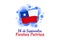 September 18, Happy Independence day of Chile vector illustration.