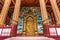 September 20, 2014: Entrance to Wat Manorom temple in Luang Prabang