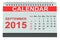 September 2015, desk calendar