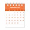 September 2021 Calendar Leaf. Monthly calendar design template