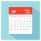 September 2022 - Calendar Icon - Calendar design template