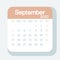 September 2022 calendar planner in pastel color