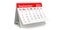 September 2024 - table calendar - 3D illustration