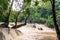 September 21, 2014: Tourist at the Kuang Si Waterfalls, Laos