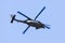 September 23, 2019 Mountain View / CA / USA -  Military helicopter performing search and rescue training exercises around Moffett