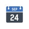 September 24 Calendar, date, interface, time icon, Web, internet, setting, time, calendar, change, date Calendar Date Icon