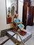September 8, 2019- Mysore, India: Sculpture of Maharaja Krishnaraja Wadiyar IV who was the ruler of Mysore kept in hallway of