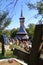 September 8 2021 - Ieud, Romania: Old wooden church from Ieud village, Maramures county