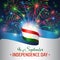 September 9, tajikistan independence day, vector template with tajik flag and colorful fireworks on blue night sky background