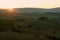 September dawn in Tuscany. Italy