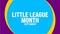September is Little League Month background template. Holiday concept. background, banner,