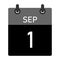 september month calendar icon vector