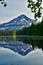 September seasons with Mt Hood reflecting in Trillium Lake