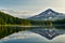 September seasons with Mt Hood reflecting in Trillium Lake