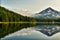 September seasons with Mt Hood reflecting in Trillium Lake