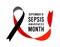 September is Sepsis Awareness Month. Vector illustration