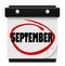 September Word Wall Calendar Change Month Schedule