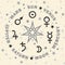 The Septener. Star of The Magicians. Seven planets of Astrology.