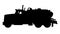 Septic Pump Truck Silhouette Isolated