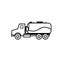 Septic tank truck outline icon