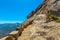 Sequoia Moro Rock trail stairway