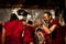 Sera Monastery Debating Monks laugh in Lhasa Tibet