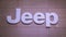 Serbia; Belgrade; April 2, 2017; The close up of white Jeep logo