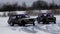 Serbia - Belgrade, December 29, 2022: winter drift, winter racing, professional drift with cars on ice. Clip. Cars in a