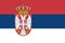 Serbia flag in official colors and with aspect ratio of 2:3.