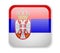 Serbia flag. Square bright Icon on a white background