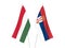 Serbia and Hungary flags