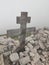 Serbia mountain Rtanj ruins of stone chapel on mountain top