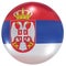 Serbia national flag button