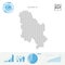 Serbia People Icon Map. Stylized Vector Silhouette of Serbia. Population Growth and Aging Infographics