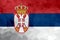 Serbia polygonal flag. Mosaic modern background. Geometric design