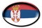 Serbia - round country flag with an edge