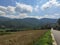 Serbia Sokobanja mouintain range near the town seen from local road