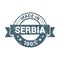 Serbia stamp design vector