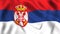 Serbian flag waving in the wind symbol of serbia