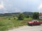 Serbian Landscape seen through the Sightseeing Bus window