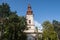 Serbian orthodox Church of Uljma, a 19th century old Austro Hungarian style church, with its typical baroque clocktower