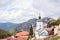 Serbian Orthodox monastery. Beautiful view on nature landscape in background. The Ovcar-Kablar Gorge, western Serbia