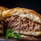 Serbian Pljeskavica: Mouthwatering and Juicy Grilled Meat Patty with Toppings on a Bun