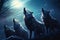 Serenade of the Wilderness: Wolves in Moonlight.