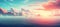 Serene abstract minimalist sunset seascape with vibrant clouds over tranquil water spring background