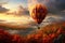 Serene air balloon fly. Generate Ai